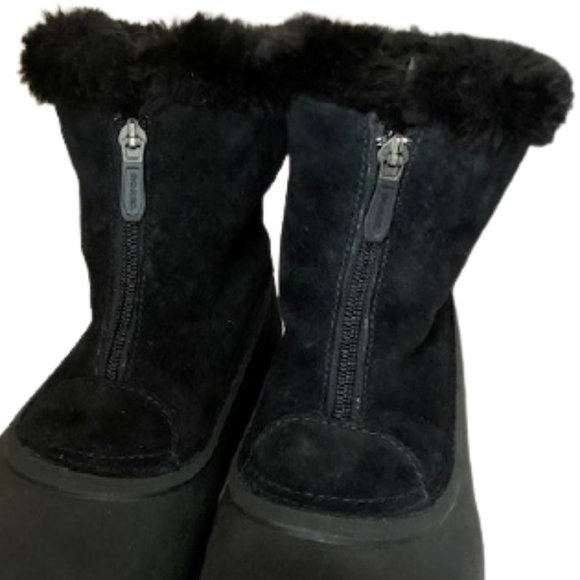 Sorel Waterproof Snow Angel Insulated Leather/Faux Fur Zip Boots - 7 - Picture 5 of 13